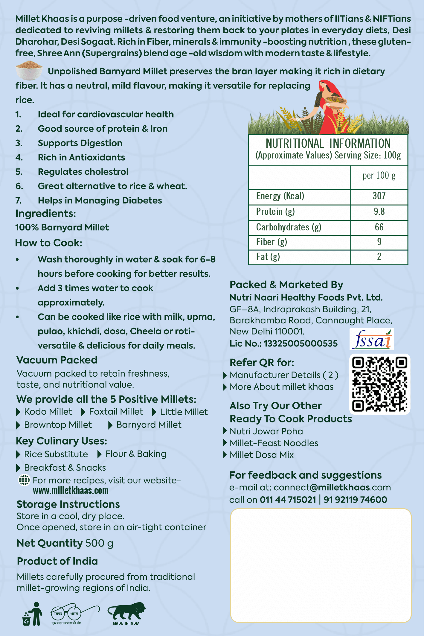 Barnyard Millet, product-out