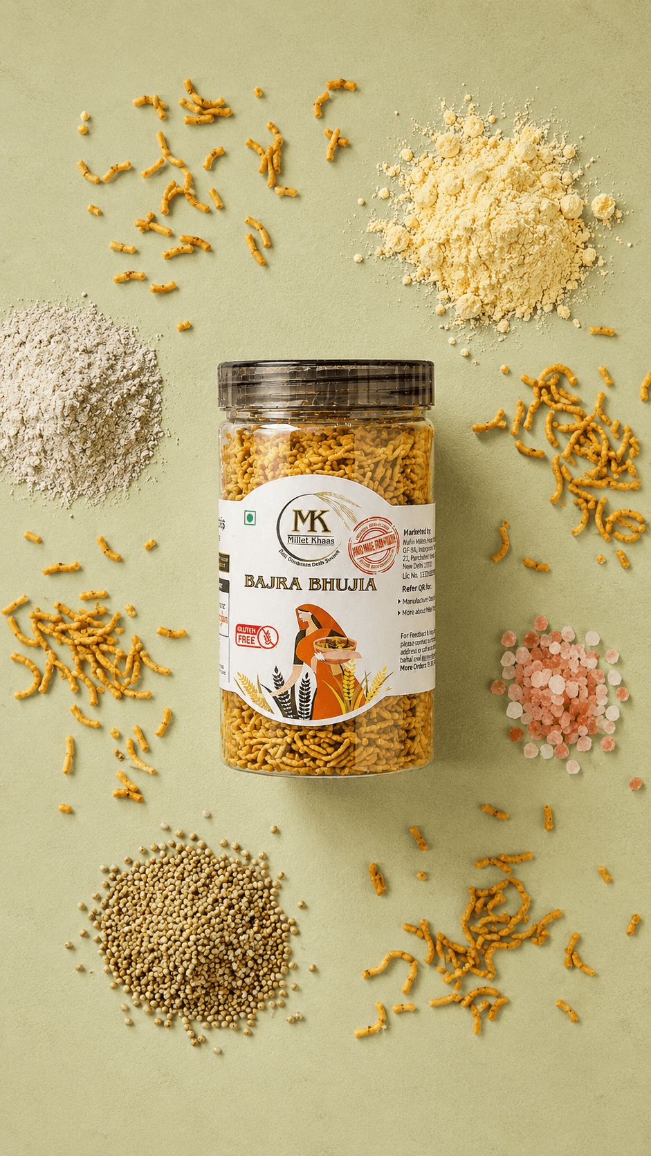Bajra Bhujia, flatlay