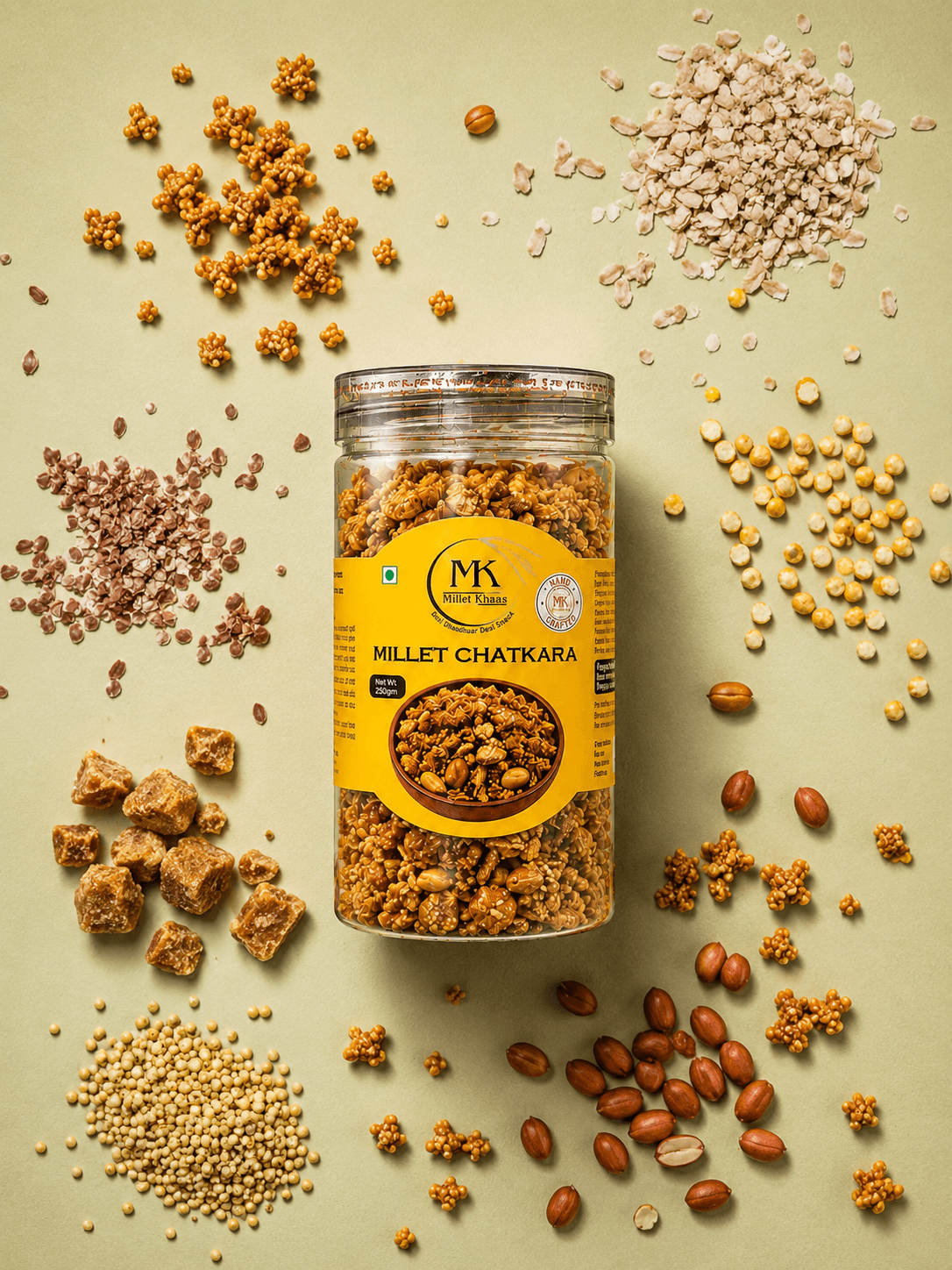 Millet Chatkara, flatlay