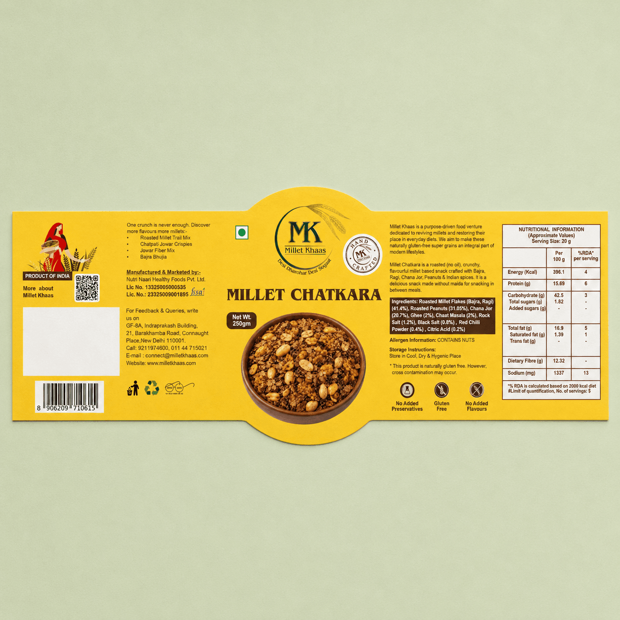 Millet Chatkara, pack-back