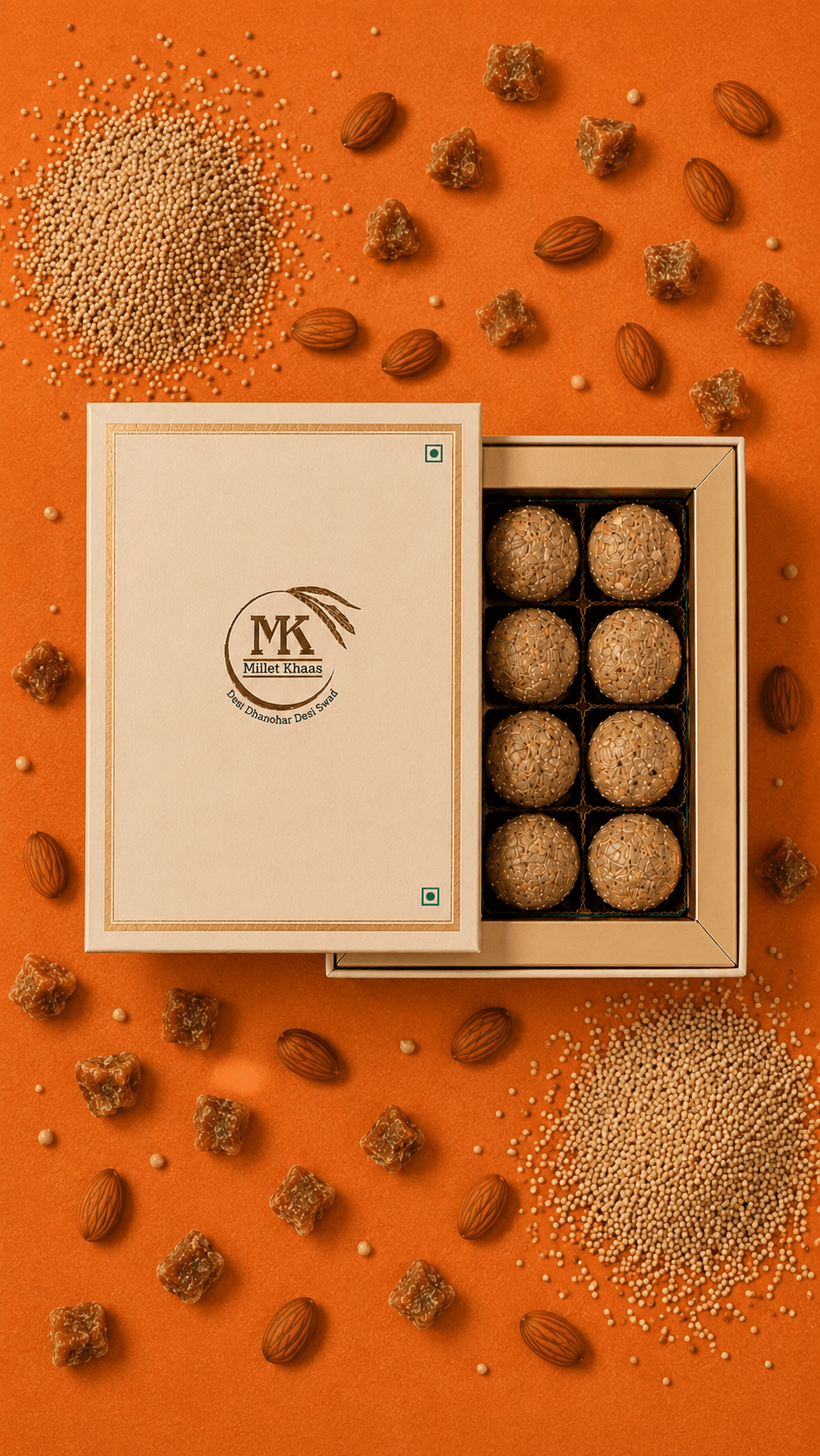 Bajra Ladoo, flatlay