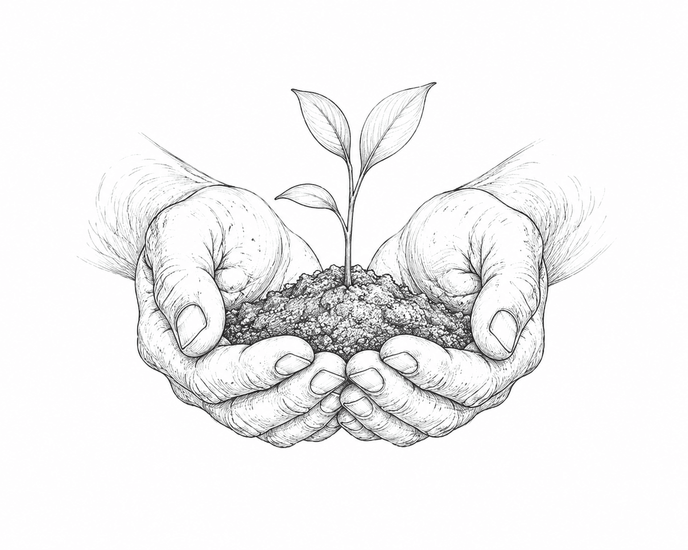 Eco Farming, hand-drawn illustration